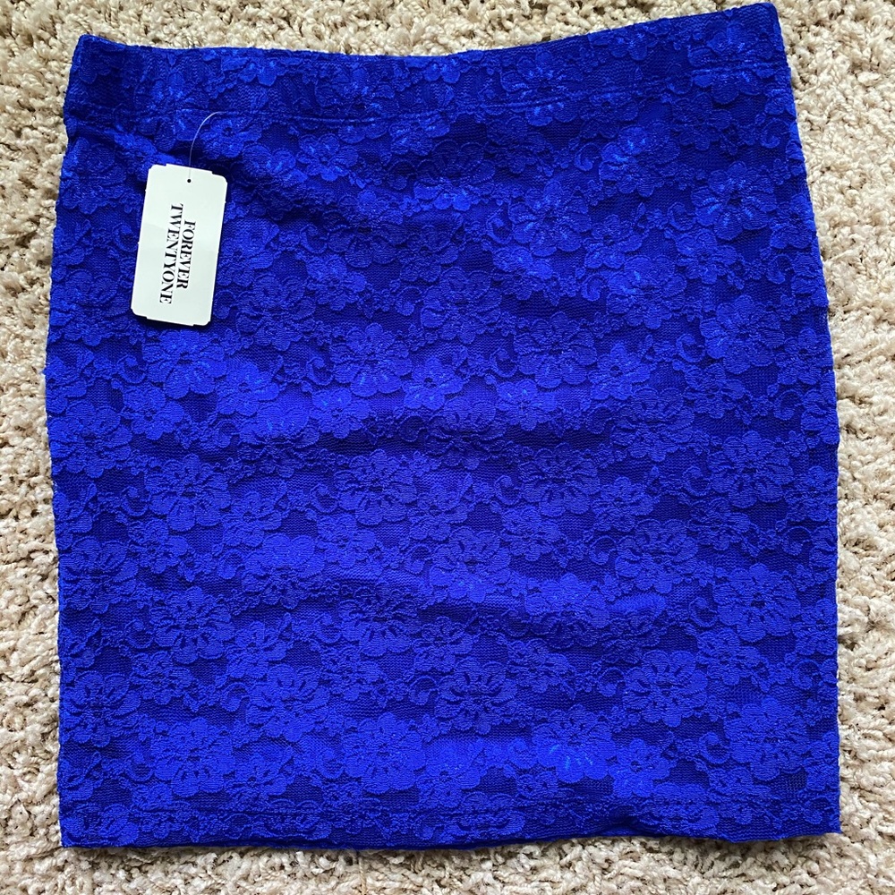 NWT Royal Blue Lace Skirt *Size M*